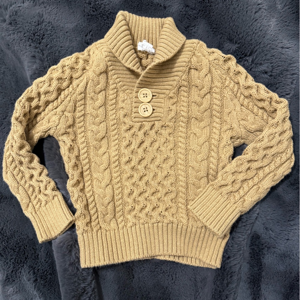 Jamie Kay Buttoned Cable Knit Sweater